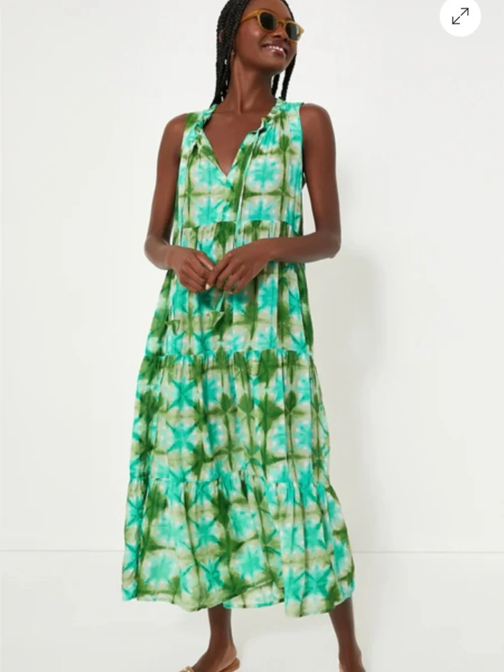 Tuckernuck Turquoise and Green Tie-Dye Maxi Dress - Picture 4 of 4